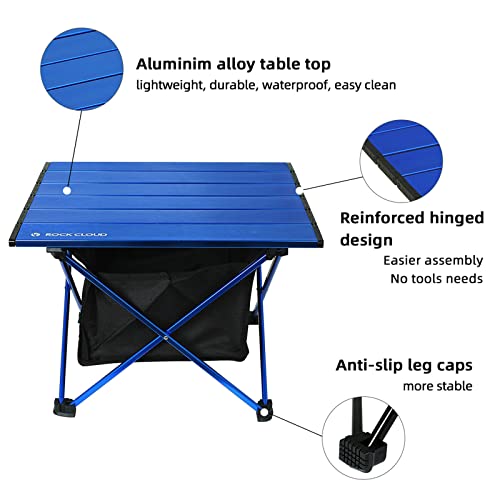 ROCK-CLOUD-Portable-Camping-Table-Ultralight-Aluminum-Camp-Table-with-Storage-Bag-Folding-Beach-Table-for-Camping-Hiking-Backpacking-Outdoor-Picnic
