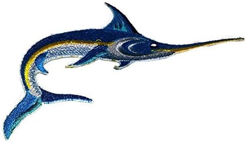 De la Naturaleza Bounty costumbre hermosa pescado Retratos Swordfish bordado hierro encoser Patch 6" x 3" fabricado en EE. UU.