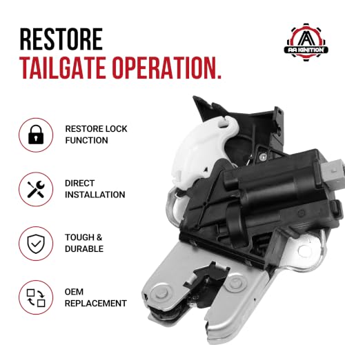 Image of Rear Trunk Lock Latch Actuator - Compatible with Audi, Volkswagen - A4, A4 Quattro, A5, A5 Quattro, A6, A6 Quattro - Trunk Lid Lock - Power Trunk Latch - Replaces 4F5827505A, 4F5827505D, 4F5827505B