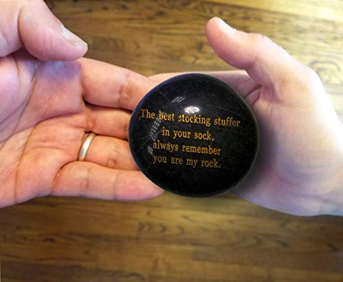 The Best Stocking Stuffer In Your Sock, Always Remember, You Are My Rock, Engraved Rock (Black) #TOP3