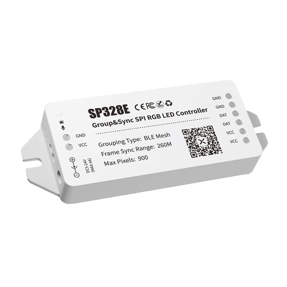 Aboiled Sp328e Spi Led Controller Withmesh Bluetooth App Wireless Signal Amplifier Sync Control Foraddressable Rgb Dimmer
