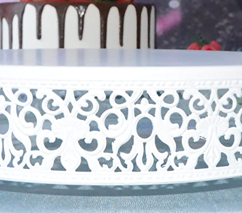 Cake Stand Set Of 3 Metal Cupcake Stands Dessert Display Plate For Wedding Party Birthday. (White) #TOP6