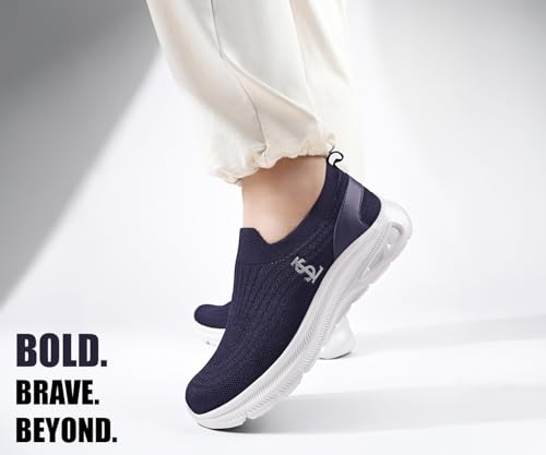 Image of LOUIS STITCH Men's Lightweight Athleisure Sport Shoes | Ultra Cushioned Sole | Slip-On Sneaker and Athleisure Wear | Perfect for Casual, Gym & Travel Wear | LS-AT-FK-