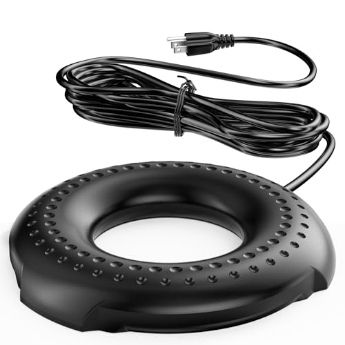 NFESOLAR Bird Bath Heater for Outdoors in Winter, 70W Pond De-Icer with Thermostatic Controlled, Metal Casing, Safe for Birds Chickens Animols, Black