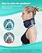 Neck Brace Cervical Collar for Sleeping - Relief Neck Pain and Neck Support Soft Foam Wraps Keep Vertebrae Stable and Aligned for Relief of Cervical Spine Pressure for Women & Men (Blue-M Size)