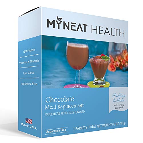 Neat Health Meal Replacement Shake, HIGH Protein, LOW Calories, Essential Vitamins & Minerals, Aspartame Free, Kosher and Keto friendly, Great Taste - Chocolate (7/box)