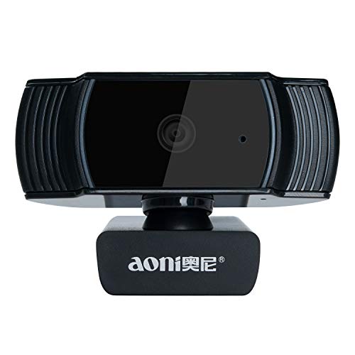 Holiday Deals 🛒 Automatic Focus Webcam Full HD1080P Widescreen, Lychee Auto Focus Camera for TV Desktop Laptop Video Calling & Recording Webcam Camera (Black)