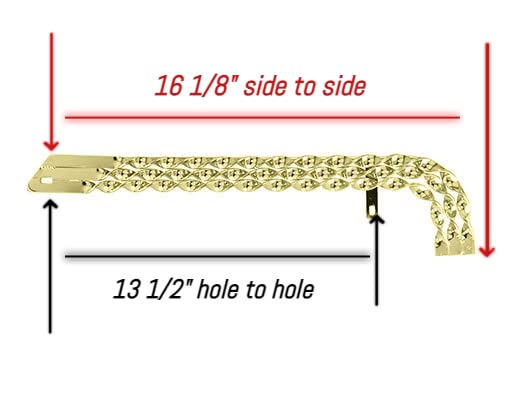 20" Triple Flat Twisted Bike Chain Guard Gold. Bike Parts