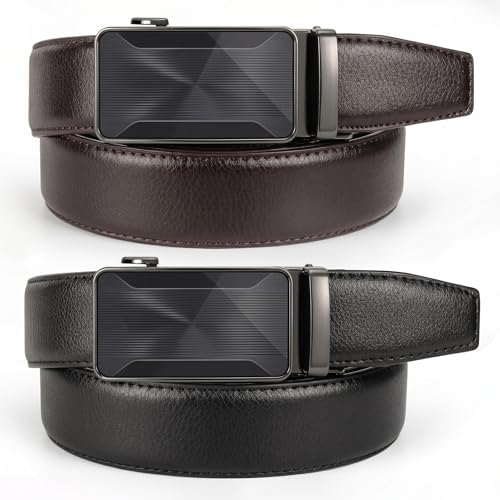 50% Off Mens Ratchet Belts Leather 2-Pack with Code - Image 4