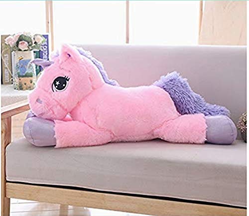 Image of AVSHUB Soft Toy Unicorn Lovable Huggable Skin Friendly Ultra Soft Cute Soft Giant Stuffed Toy for Girlfriend, Kids, Gift (Pink and Blue, 70 cm)