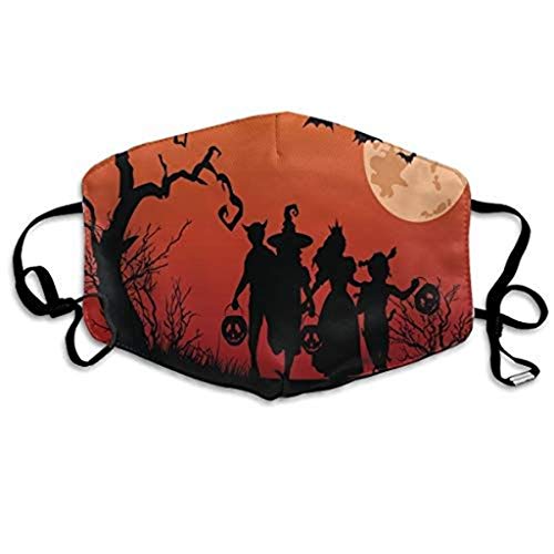 Halloween Pumpkin Print Face_mask Dustproof Breathable Face Covering Fashion Elastic Scarf Adjustable Reusable Face Bandana