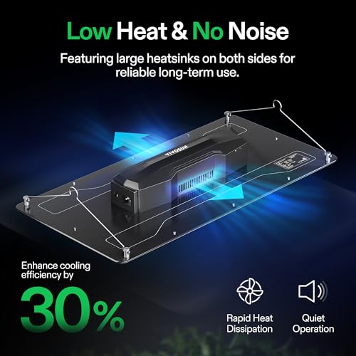 VIVOSUN VS2000 LED Grow Light with Full Spectrum Diodes & Brand Driver Dimmable Lights Sunlike for Seedling Veg & Bloom Plant Grow Lamps for 2x4/3x3 Grow Tent