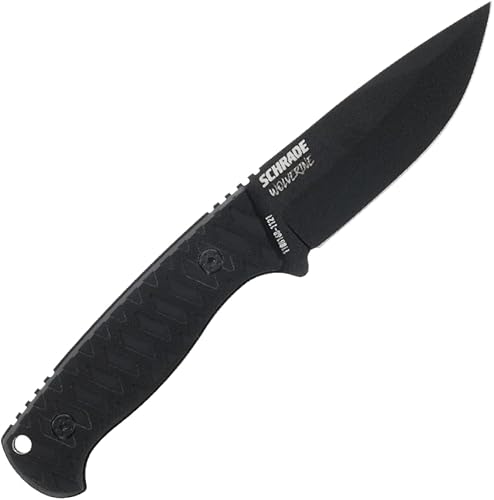 Schrade Delta Class Wolverine - Cuchilla fija con acero inoxidable de alto carbono de 65Mn para supervivencia al aire libre