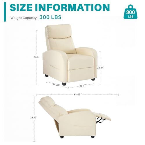 image for Sweetcrispy Massage Recliner Chair for Adults, Adjustable Home Theater