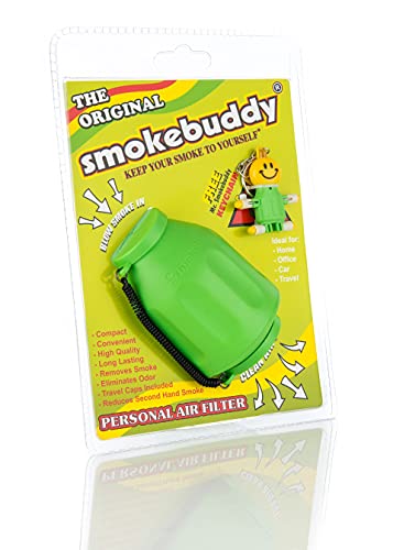Image of Smoke Buddy Lime Green Personal Air Filter, Activated Carbon, Ideal for Home, Office, Car & Travel, Free Keychain!!!
