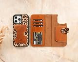 Venito Florence etui portfelowe na telefon komórkowy iPhone 16 Pro Max, dla kobiet i mężczyzn, ochrona przed upadkiem/uderzeniami, odpinane etui z klapką, luksusowy portfel premium ze skóry licowej 2