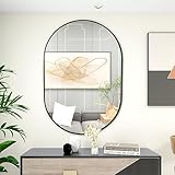Modernes Design – Der 61 x 91,4 cm ovale Spiegel ist mit einem nahtlosen ovalen Rahmen gestaltet. Das Design bricht das inhärente Denken und lässt diesen ovalen Metallspiegel stilvoller und dekorativer in Ihrem Zimmer aussehen. Der ovale Kosmetikspiegel ist nicht nur ein Spiegel, sondern auch eine Dekoration.