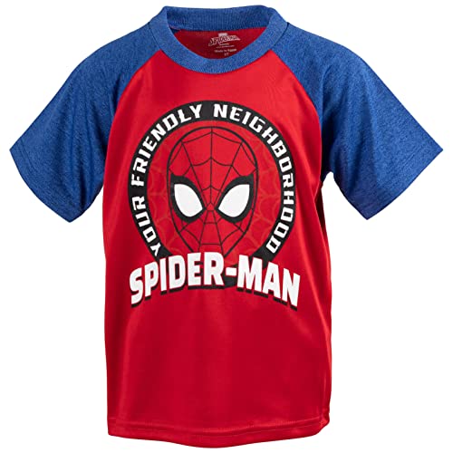Marvel Spider-Man Little Boys Graphic T-Shirt Tank Top and Shorts 3 Piece Outfit Set Blue/Gray/Red 6 - image 6