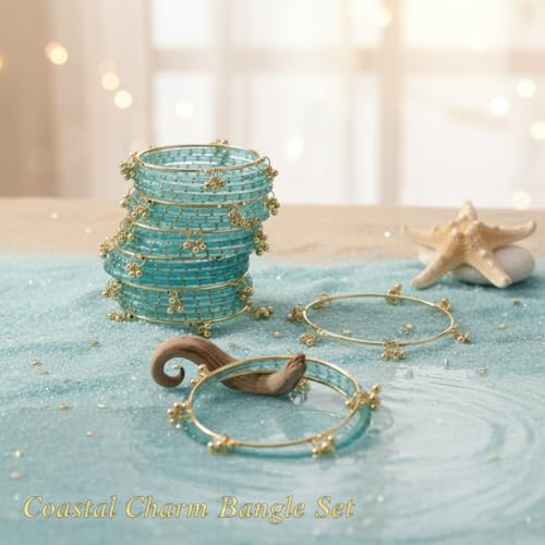 Image of Kashmiri Ghangharoo Glass Bangle Set for Women| Light Weight Bangles | Traditional Transparent Fancy Glass Chudi Set for Wedding, Party|Set Of 16(12 Glass + 4 ghungroo bangles)