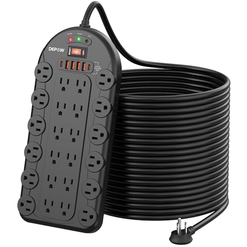 DEPOW 25 Ft 24-Outlet Surge Strip