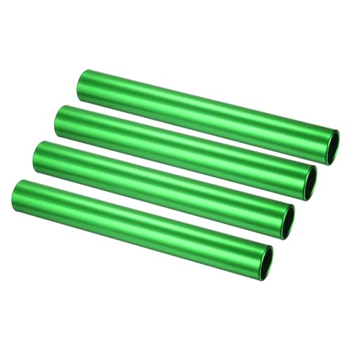 Bâtons de relais en aluminium PATIKIL lot de 4 témoins de course vert