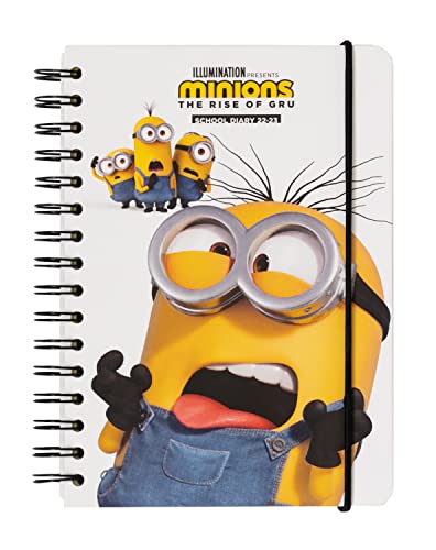 Grupo Erik: Diario Scuola 2022-2023 Minions, Agenda Settimanale A5, 14,8x21cm, 12 Mesi, Ideale Come Agenda Minions, Agenda Università 2022 2023, Diario Scuole Medie E Superiori