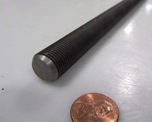 Pack of 2 Threaded Rod, Carbon Steel, M12-1.75x1m