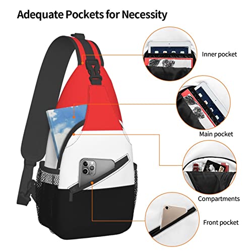 Mochila bandolera unisex con bandera y diseño moderno miniatura 5