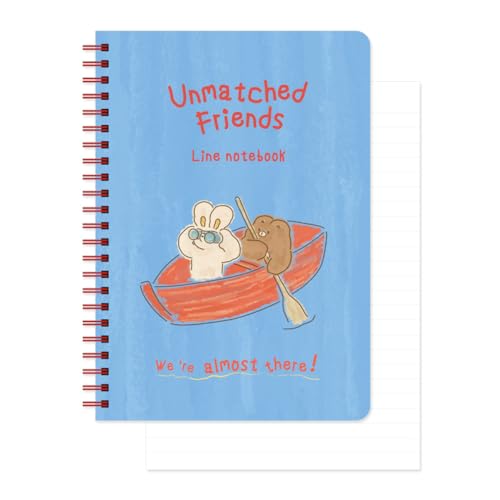 Carnet A5 à spirale Monolike rouge motif bateau idéal pour le bureau