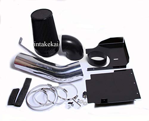 PERFORMANCE HEATSHIELD COLD AIR INTAKE KIT FIT 2000-2006 CHEVY TAHOE SUBURBAN GMC YUKON XL 4.8L 5.3L 6.0L V8 ENGINE (BLACK)