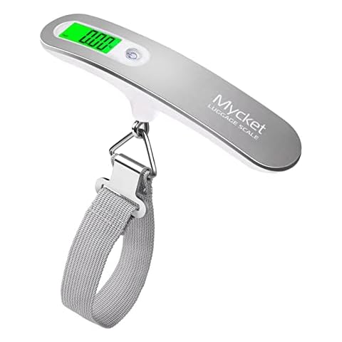 Mycket Luggage Scale Portable Digital Weight Scale Electronic Suitcase Scale Hanging Scales Luggage Weighing Scale 110 Lb/ 50Kg with Backlit with Tare Function Lightweigh for Travel Cover