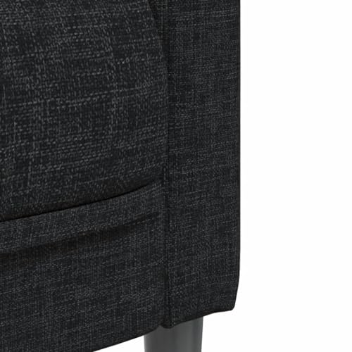 Sillón estándar negro tapizado cómodo miniatura 6