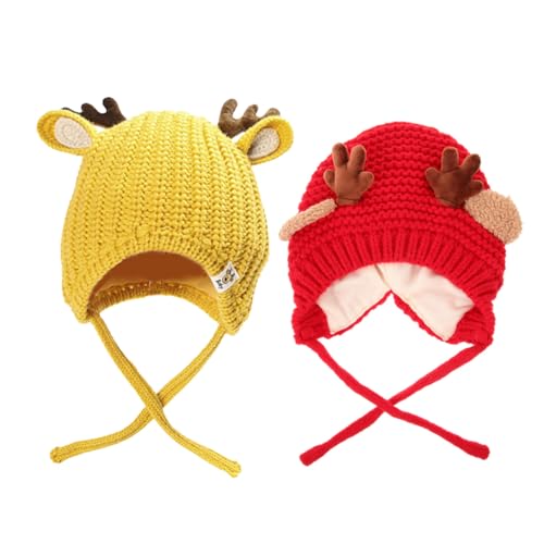 Gorro de asta de ciervo de invierno para niños muy suave