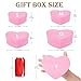 GnFlus Velvet Nesting Gift Boxes with Lids for Presents 4 Pack Pink Heart Shape Gifts Box for Arrangements Flowers Thanksgiving Christmas Wedding Birthdays Bridesmaid Anniversary Party