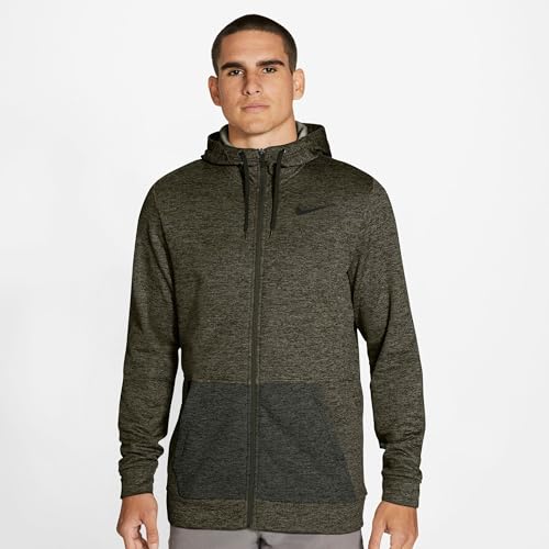 Sweat Nike Therma Homme : sweat-shirt de sport thermique noir taille M à col rond