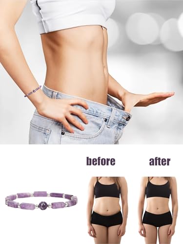 Harry and Henry Amethyst Bracelet for Women Purple Natural Beaded Energy Bracelets for Slimming Lymph Therapy Healing Crystal Bracelet Jewelry Gifts for Women Men3