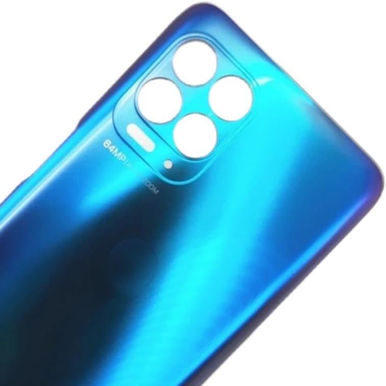 SHOWGOOD for Motorola Moto G100 XT2125 Back Cover Battery Case Rear Housing Cover Replacement Parts +Adhesive Sticker (Blue)