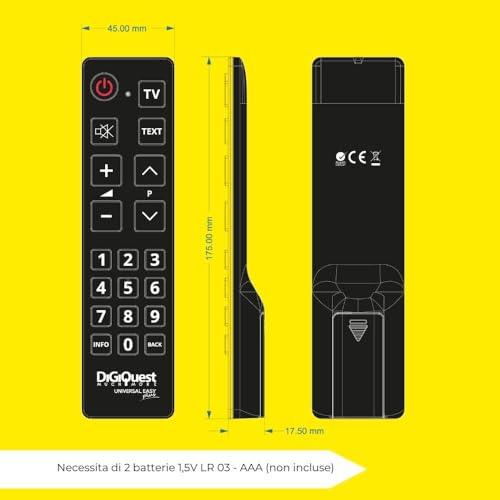 Télécommande Universelle TV Digiquest Easy avec Grandes Touches, Facile à Utiliser, idéale pour hôtels, hôpitaux, EHPAD et Personnes âgées – vue 6