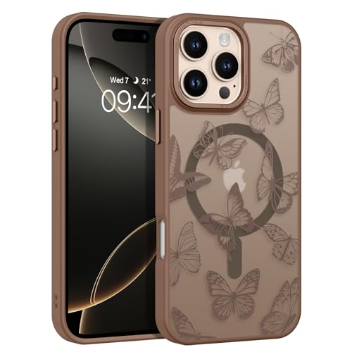 Coque iPhone 16 Pro Magsafe translucide mate papillon fine 6.3 pouces BENTOBEN