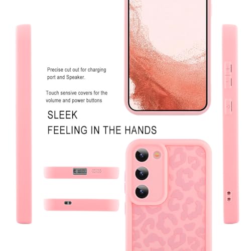 Image of Compatible with Samsung Galaxy S22 Case, Cheetah Print Shockproof Soft TPU Protective Case for Women Girls, Slim Anti Scratch Leopard Case for Samsung Galaxy S22 6.1 Inch, Pink