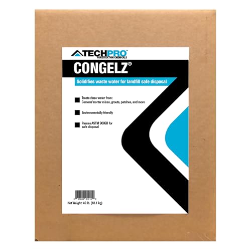Image of TechPro CONGELZ Waste Water Solidification, 40 Pound, 1 | Turn Unwanted Liquid into Solid, Landfill-Friendly, Easy Disposal, Absorbs Spills