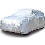 【Abmessungen und Einbau】 —— Abmessungen dieses Produkts: 490 * 180 * 150 cm, (Bitte messen Sie die Größe Ihres Autos, bevor Sie die Abdeckung kaufen.) Zwei vollelastische Säume vorne und hinten, vier winddichte Gurte am Rad, ein Riemen darunter Die Mitte der Abdeckung kann Ihre Autoabdeckung bei starkem Wind vor dem Abblasen schützen.