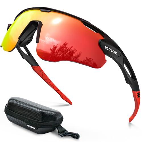 Lunettes de cyclisme Victgoal TR90 pour course à pied et sport noir