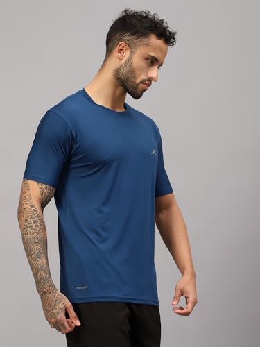 Image of VECTOR X Self Design Men Round Neck T-Shirt 100% Polyerster (Pack of 1)