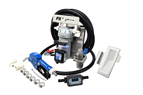 Fill-Rite DF012CAT520B 12V 8 GPM Diesel Exhaust Fluid (DEF) Transfer Pump w/Tote Mount Package, Automatic Nozzle, RPV Dispense Coupler, &amp; Digital Meter