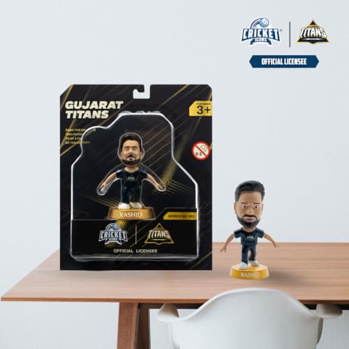 Image of Action Figure, IPL Edition, 3 Inch Rashid Khan | 360 Rotatable Head, For Fans & Collectors