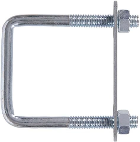 Hardware Essentials 320892 Square U-Bolt-5/16-18 x 3" x 2", 1 Count (Pack of 1), Zinc