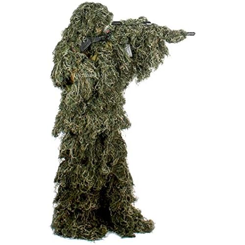 AUSCAMOTEK Ghillie Suit for Hunting Camouflage Suit Hunting Gilly - Green