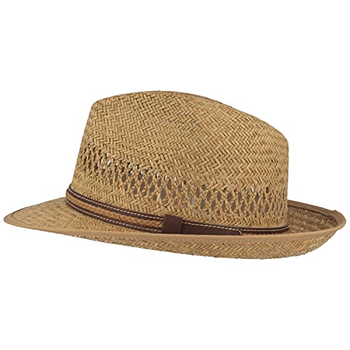 Breiter Strohhut für Herren Sommerhut aus 100% Stroh Sonnenhut