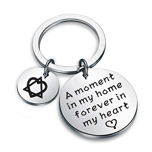 Stepdaughter Keychain Gifts A Moment In My Home Forever In My Heart Adoption Gifts Step Daughter/Step Son Gifts From Stepmom Stepdad